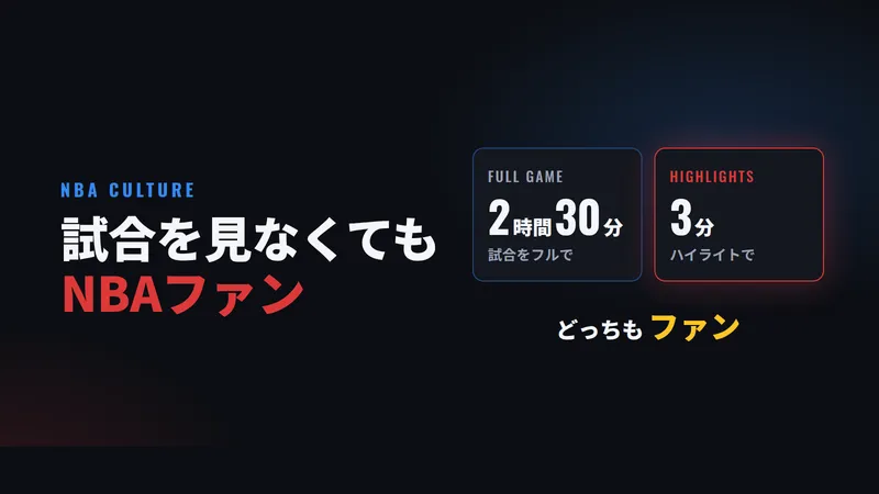 ハイライト派のNBAファン